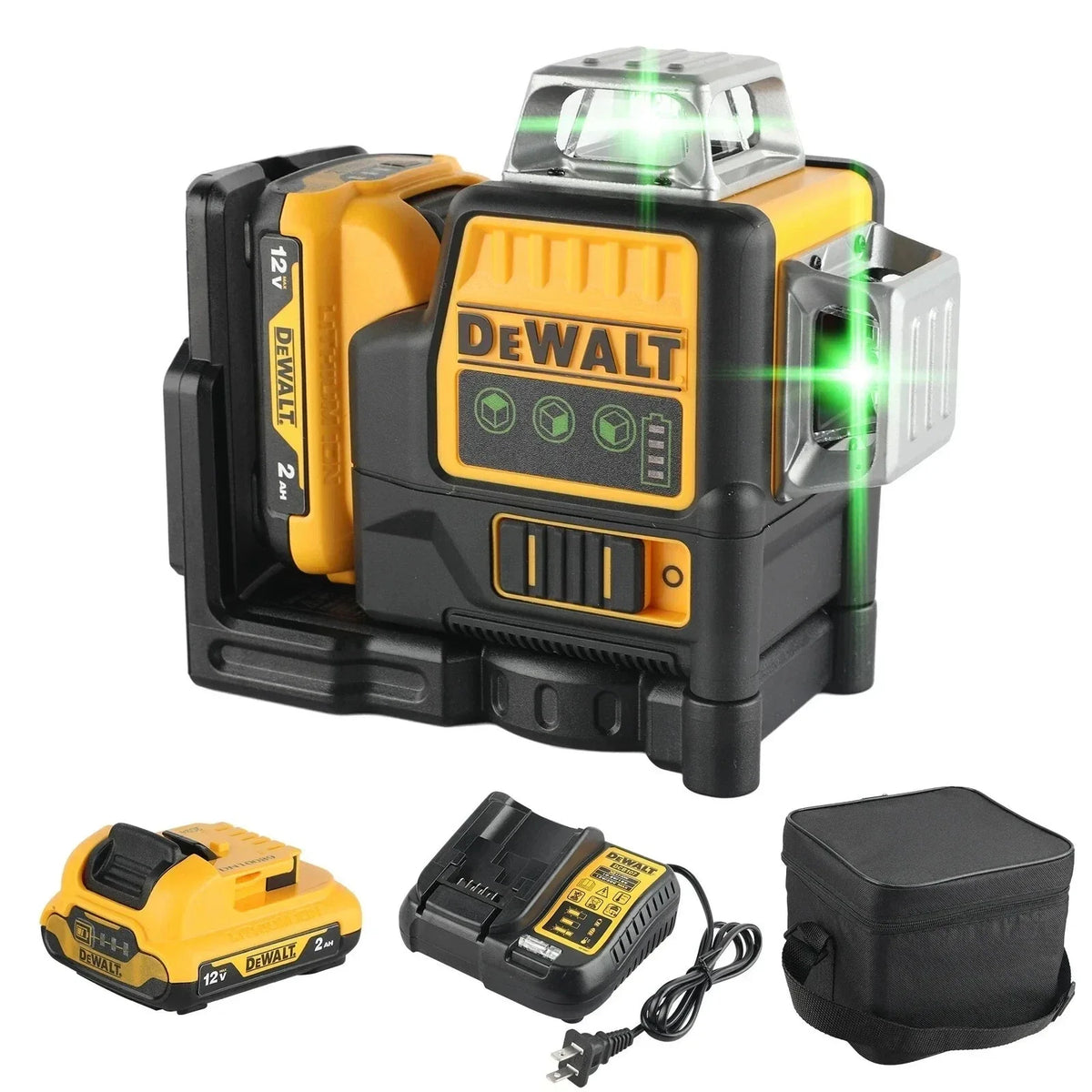 DeWALT DW089LG 12V Green Line 3 x 360 Laser Level Laser Tool ( battery + Charger )